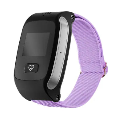 Schwarzes Gehäuse, lila Armband