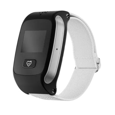 Schwarzes Gehäuse, weißes Armband